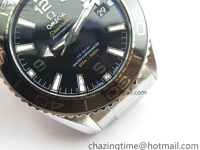 0501 Planet Ocean 39.5mm Black Ceramic Bezel SS VSF 1:1 Best Edition Black Dial on SS Bracelet A Stretchable 7890